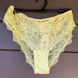 Free People Intimately Yellow Lace Panties